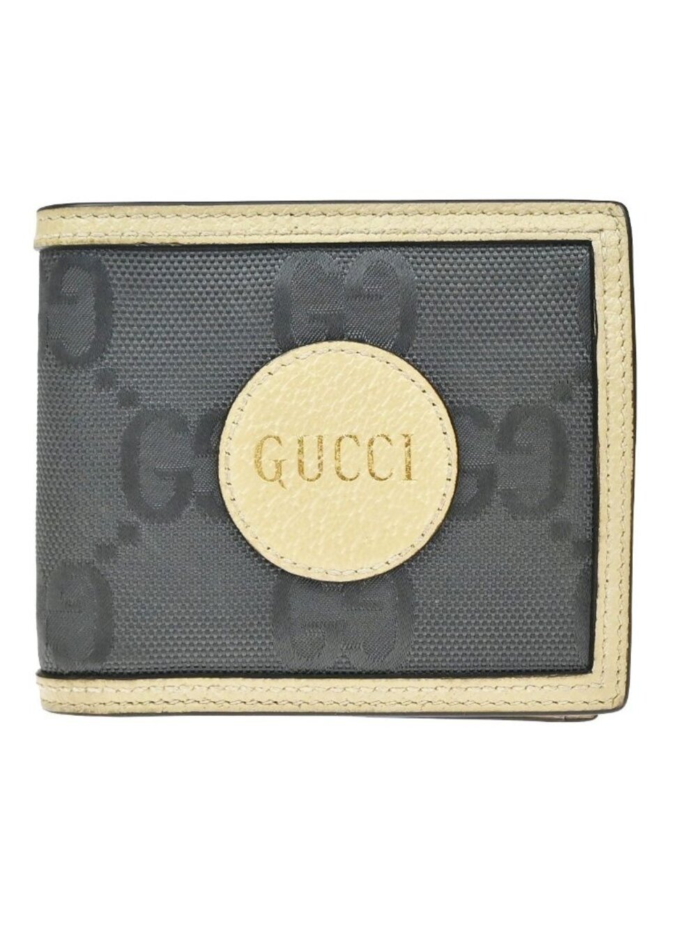 Gucci Off the Grid GG Logo Bifold Wallet Gray Nylon Leather